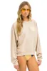 MEMBER EXCLUSIVE: GLITTER HEART RELAXED CREW SWEATSHIRT - SAND // GOLD sold by Aviator Nation