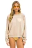 MEMBER EXCLUSIVE: GLITTER HEART RELAXED CREW SWEATSHIRT - SAND // GOLD sold by Aviator Nation