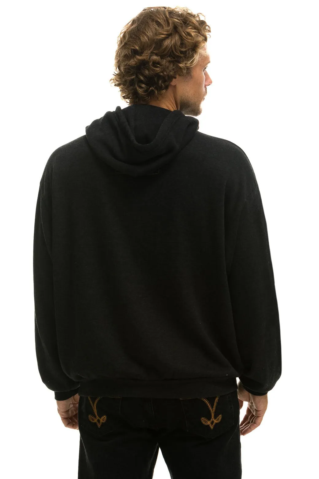 MEMBER EXCLUSIVE: LOGO PULLOVER RELAXED HOODIE - BLACK sold by Aviator Nation product image thumbnail 4