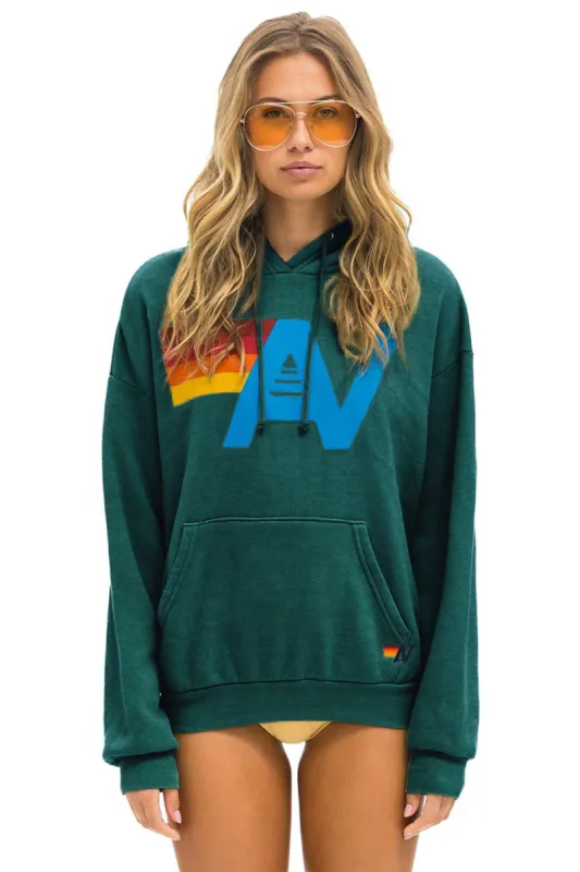 MEMBER EXCLUSIVE: LOGO PULLOVER RELAXED HOODIE - FOREST sold by Aviator Nation