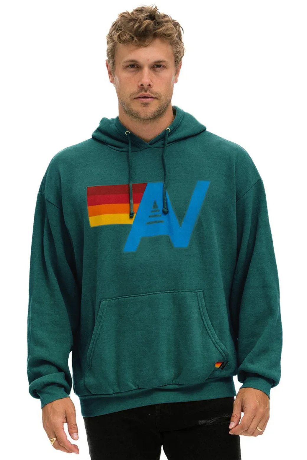 MEMBER EXCLUSIVE: LOGO PULLOVER RELAXED HOODIE - FOREST sold by Aviator Nation product image thumbnail 2