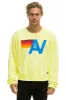 MEMBER EXCLUSIVE: LOGO RELAXED CREW SWEATSHIRT - NEON YELLOW sold by Aviator Nation