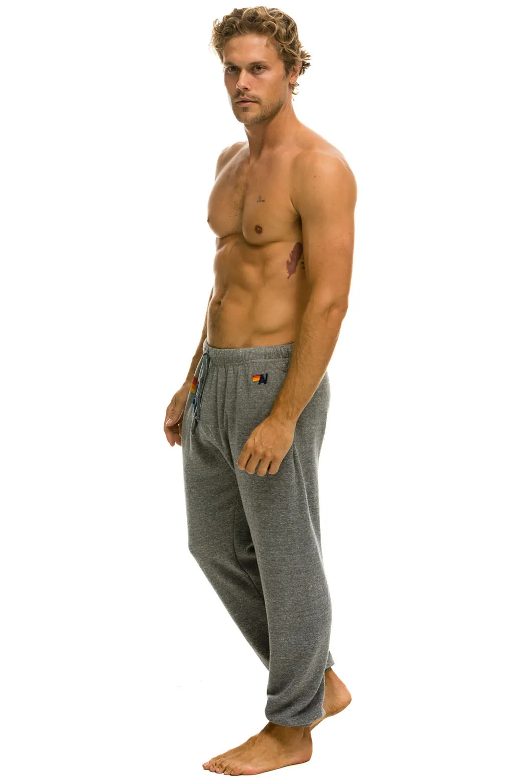 MEMBER EXCLUSIVE: LOGO SWEATPANTS - HEATHER GREY sold by Aviator Nation product image thumbnail 4