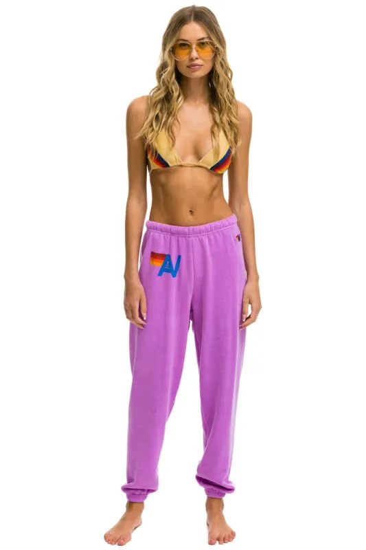 MEMBER EXCLUSIVE: LOGO SWEATPANTS - NEON PURPLE sold by Aviator Nation