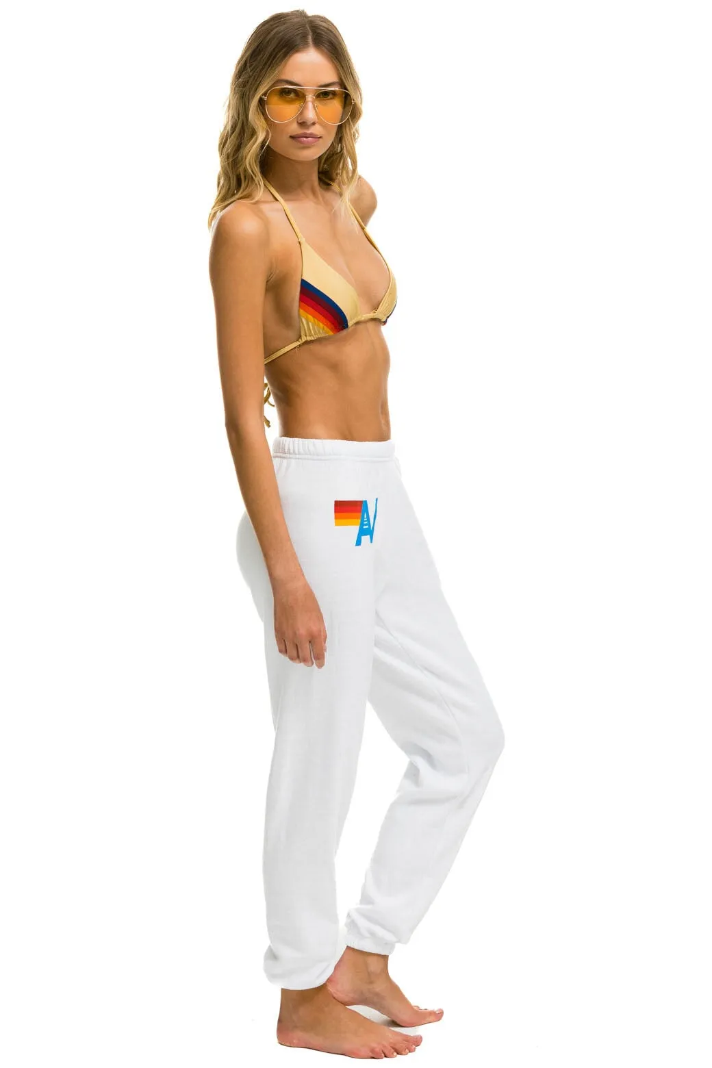 MEMBER EXCLUSIVE: LOGO SWEATPANTS - WHITE sold by Aviator Nation product image thumbnail 4