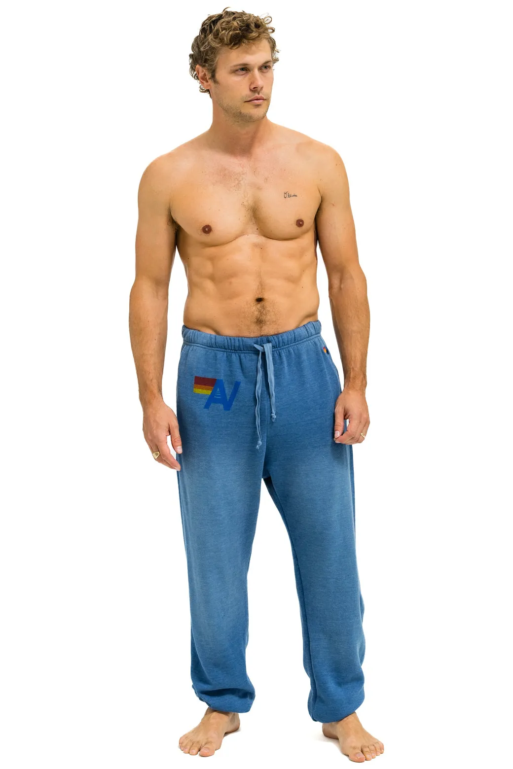 VINTAGE LOGO SWEATPANTS - FADED WATER sold by Aviator Nation product image thumbnail 2