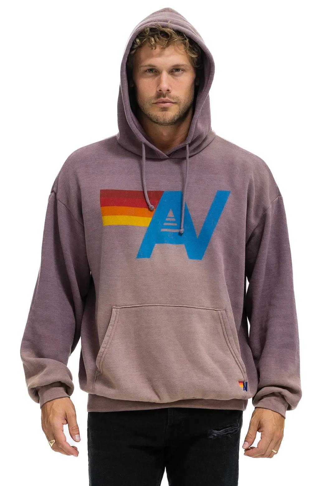 VINTAGE LOGO RELAXED PULLOVER HOODIE - FADED MOCHA sold by Aviator Nation product image thumbnail 2