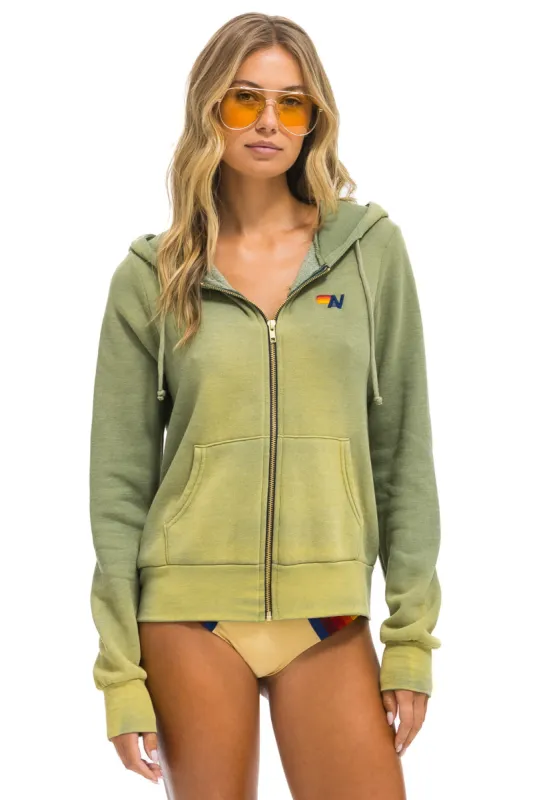 ESSENTIAL ZIP HOODIE - FADED ARMY sold by Aviator Nation