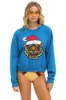 MEMBER EXCLUSIVE RELAXED SANTA TIGER SWEATSHIRT - COBALT sold by Aviator Nation