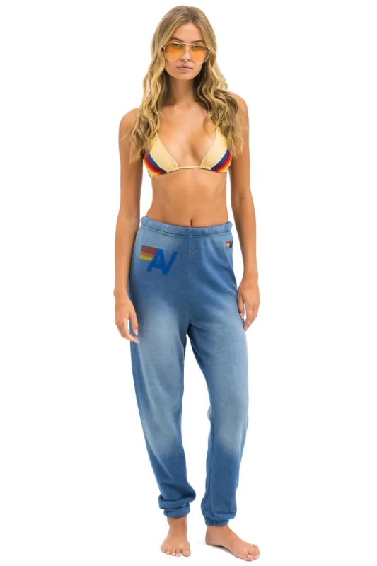 VINTAGE LOGO SWEATPANTS - FADED WATER sold by Aviator Nation