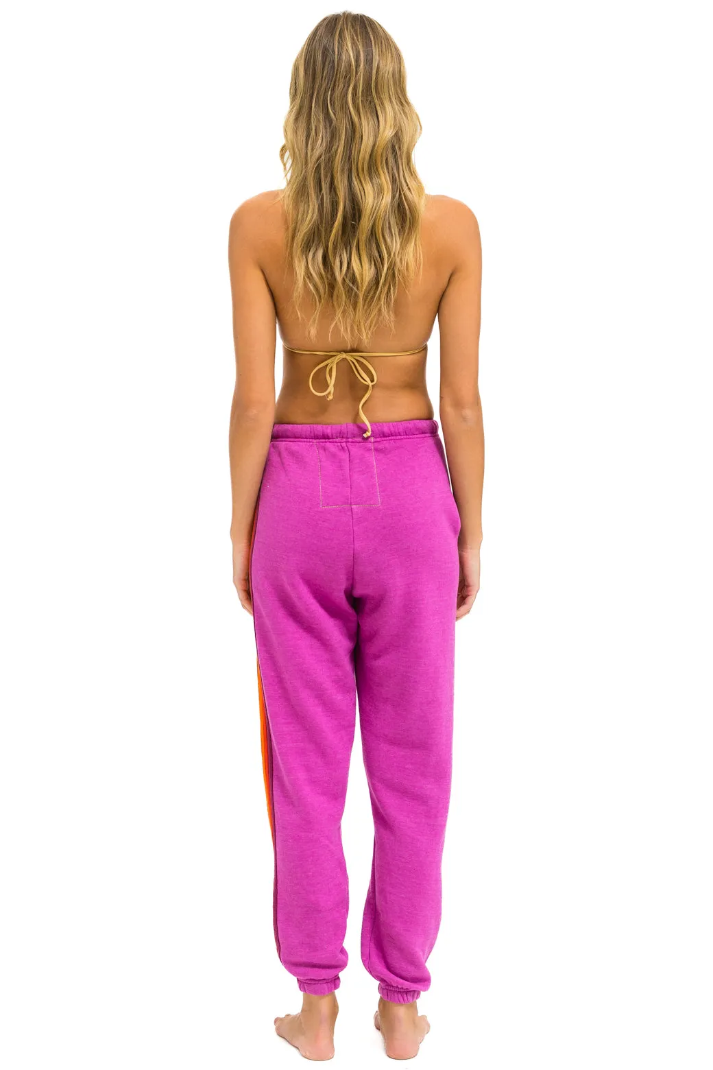 5 STRIPE SWEATPANTS - MAGENTA // ORANGE // YELLOW sold by Aviator Nation product image thumbnail 4