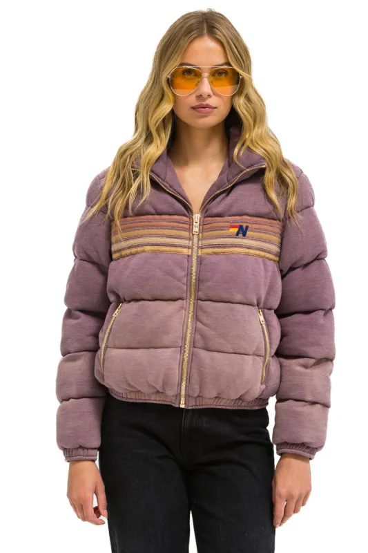 5 STRIPE FADED APRES JACKET - FADED MOCHA made by Aviator Nation