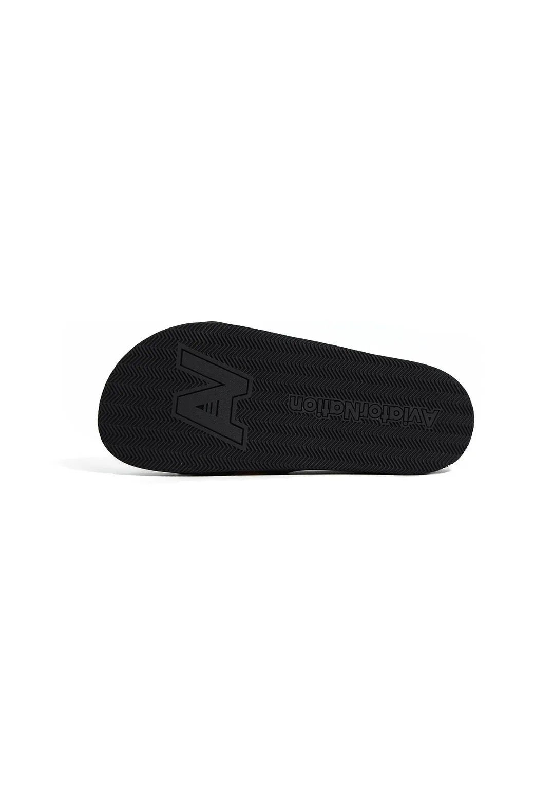 AVIATOR NATION LOGO RAINBOW 4 STRIPE SLIDES - BLACK sold by Aviator Nation product image thumbnail 4