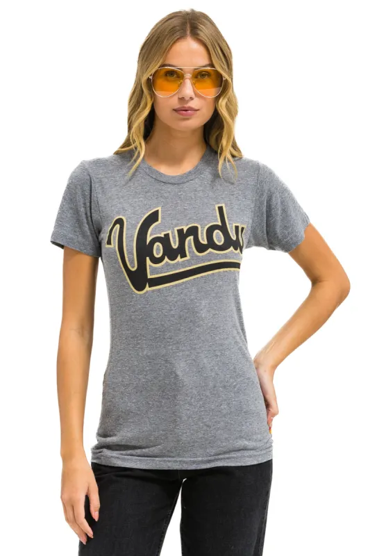 VANDERBILT COMMODORES CREW TEE SHIRT - HEATHER GREY sold by Aviator Nation