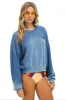 ESSENTIAL RELAXED CREW SWEATSHIRT - FADED WATER sold by Aviator Nation