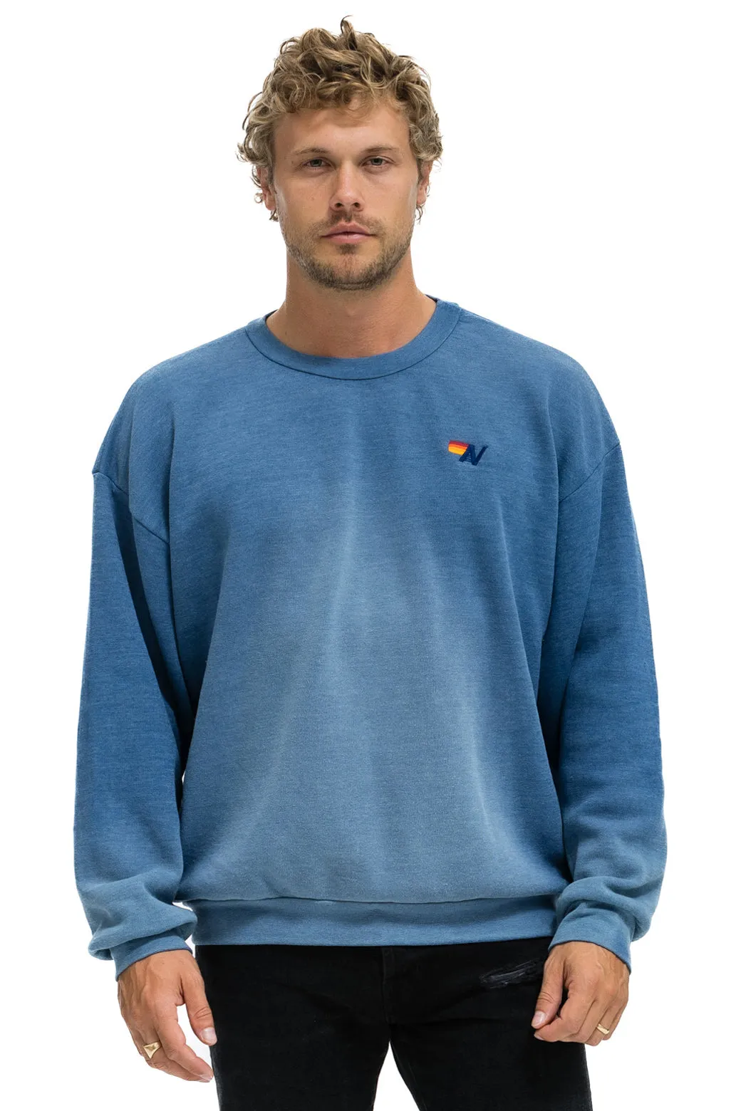 ESSENTIAL RELAXED CREW SWEATSHIRT - FADED WATER sold by Aviator Nation product image thumbnail 2