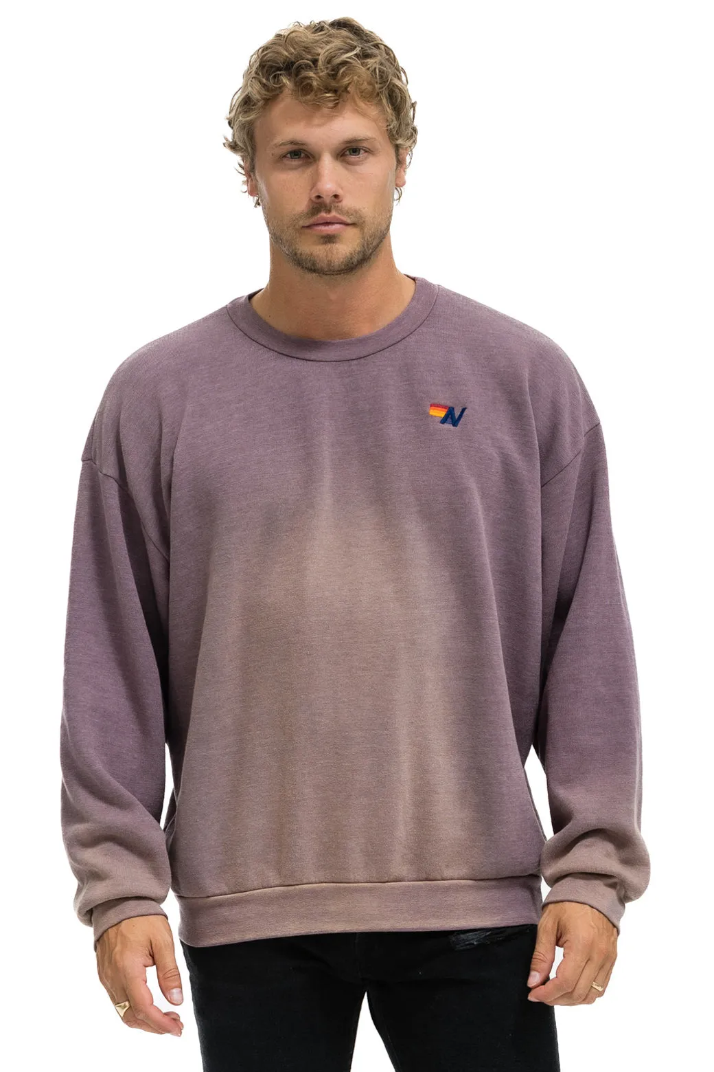 ESSENTIAL RELAXED CREW SWEATSHIRT - FADED MOCHA sold by Aviator Nation product image thumbnail 2