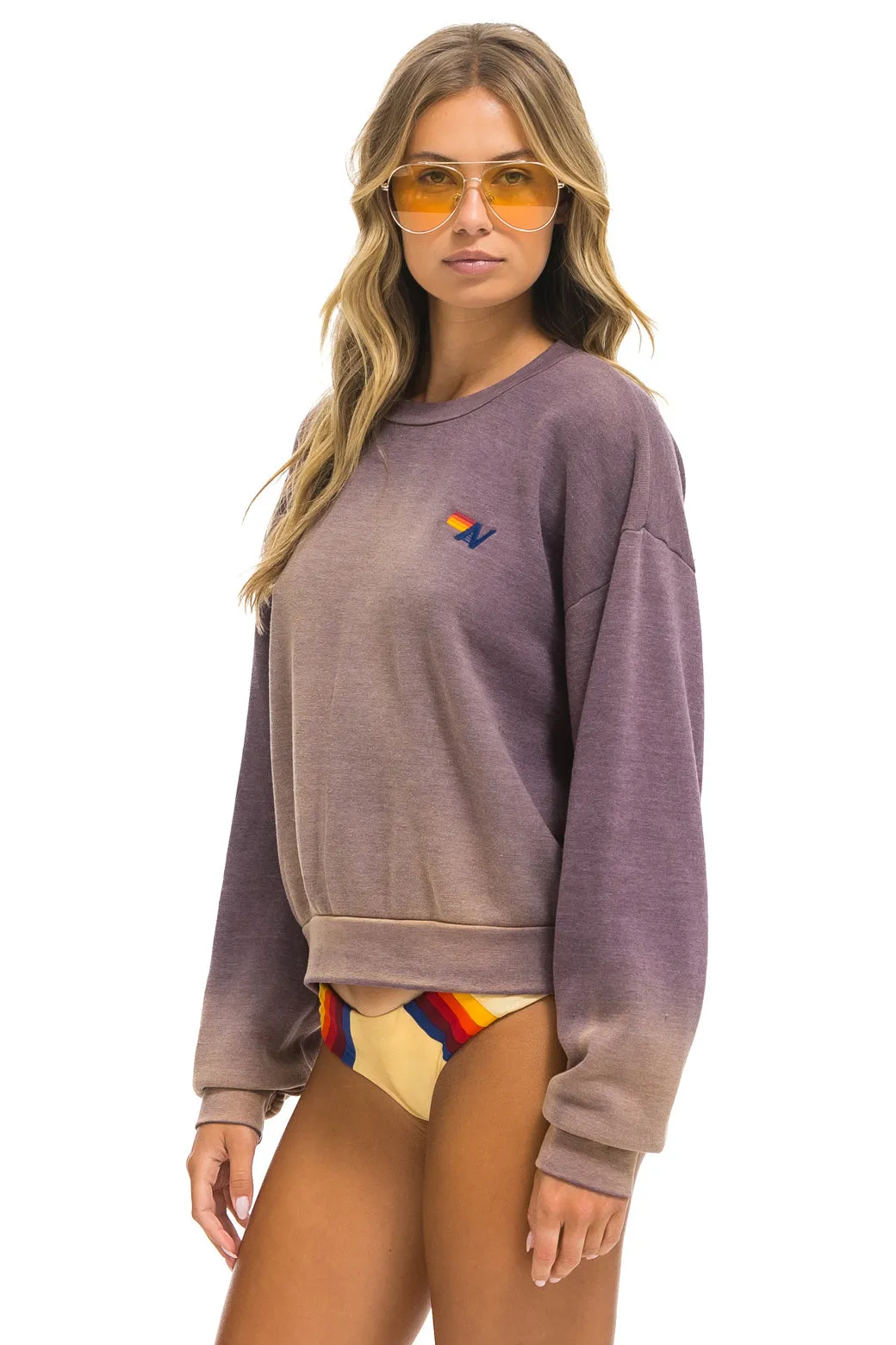 ESSENTIAL RELAXED CREW SWEATSHIRT - FADED MOCHA sold by Aviator Nation product image thumbnail 3