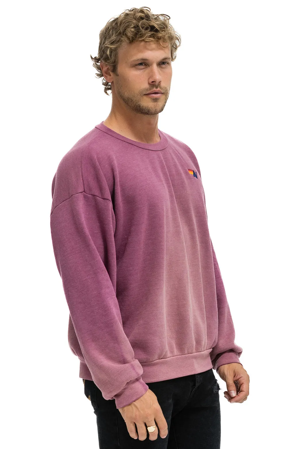 ESSENTIAL RELAXED CREW SWEATSHIRT - FADED BERRY sold by Aviator Nation product image thumbnail 4
