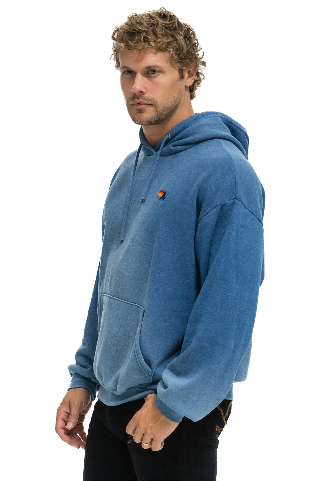 ESSENTIAL RELAXED PULLOVER HOODIE - FADED WATER sold by Aviator Nation product image thumbnail 4