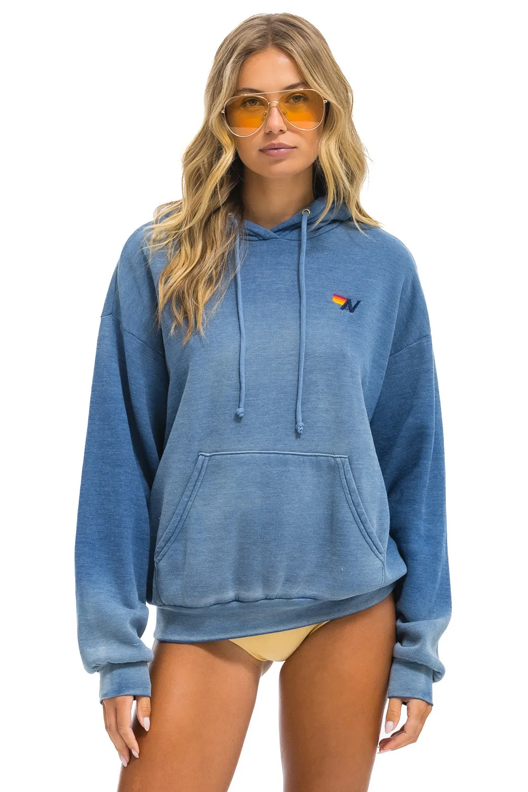ESSENTIAL RELAXED PULLOVER HOODIE - FADED WATER sold by Aviator Nation product image thumbnail 3