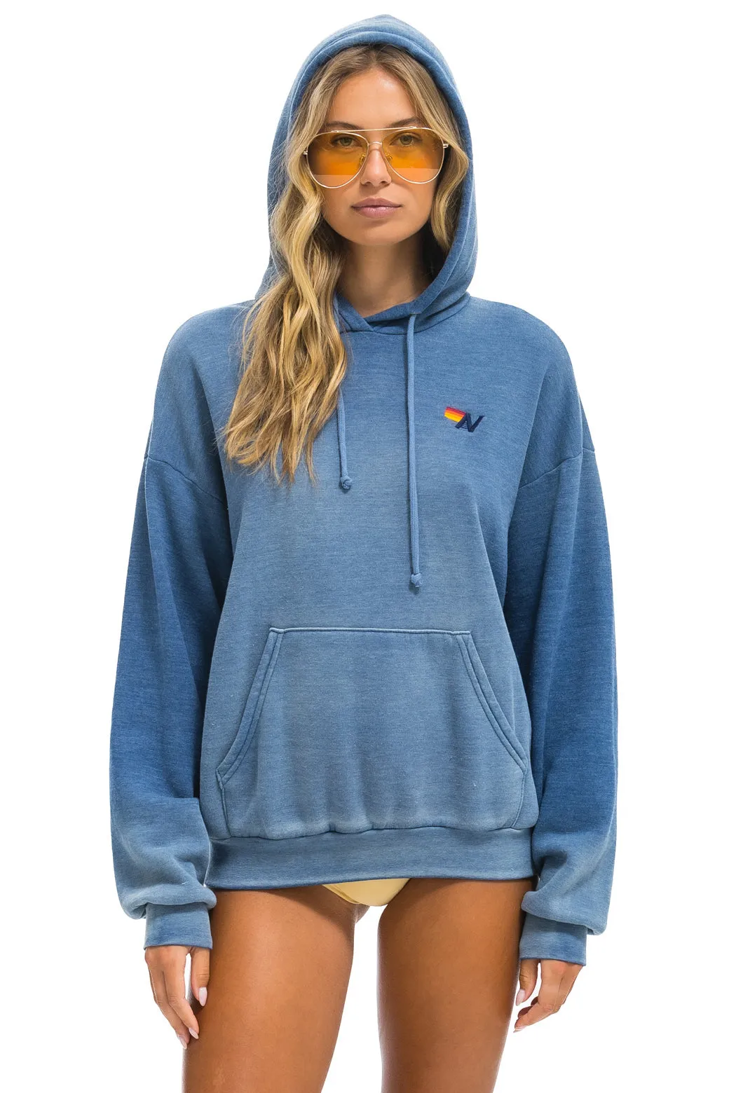 ESSENTIAL RELAXED PULLOVER HOODIE - FADED WATER sold by Aviator Nation
