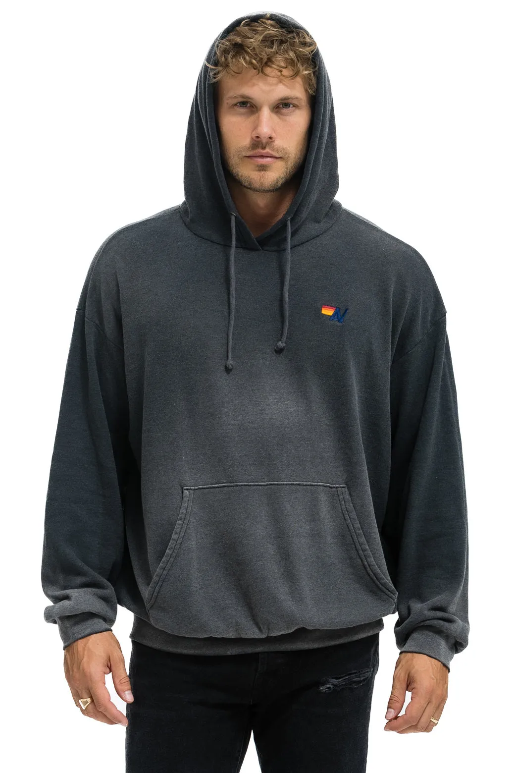 ESSENTIAL RELAXED PULLOVER HOODIE - FADED SMOKE sold by Aviator Nation product image thumbnail 2