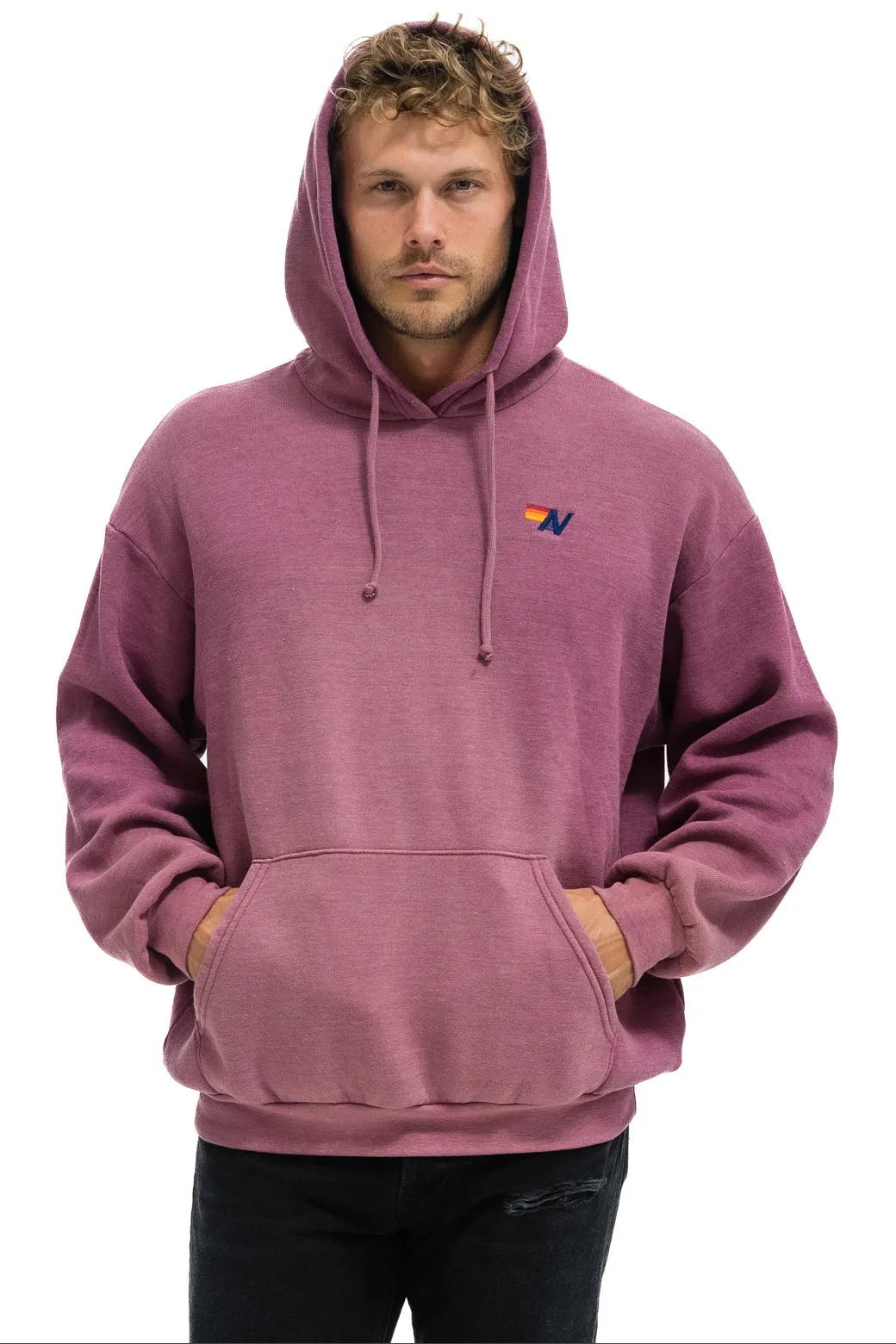 ESSENTIAL RELAXED PULLOVER HOODIE - FADED BERRY sold by Aviator Nation product image thumbnail 2