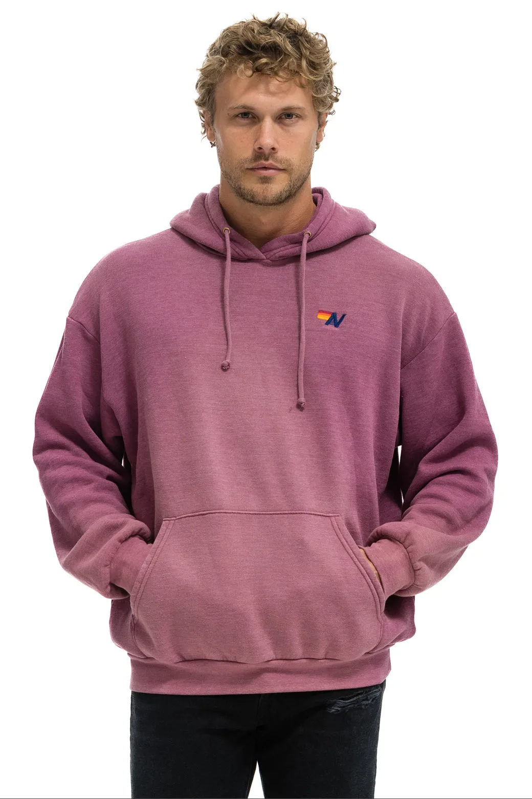 ESSENTIAL RELAXED PULLOVER HOODIE - FADED BERRY sold by Aviator Nation product image thumbnail 4