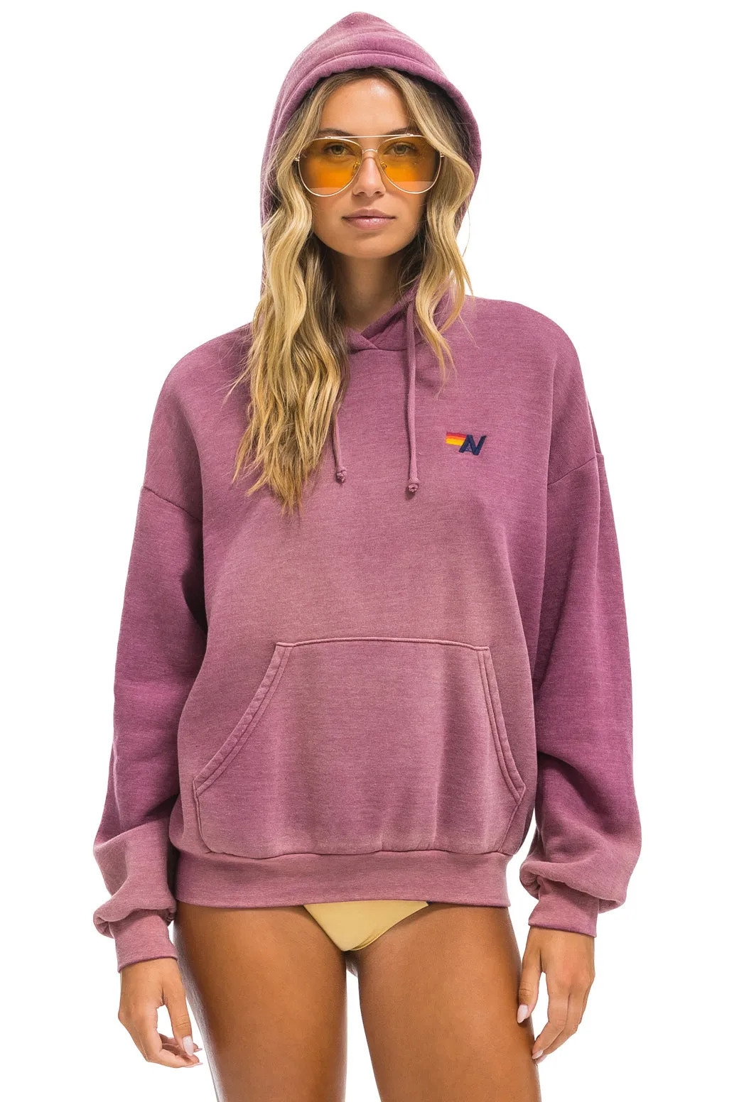 ESSENTIAL RELAXED PULLOVER HOODIE - FADED BERRY sold by Aviator Nation
