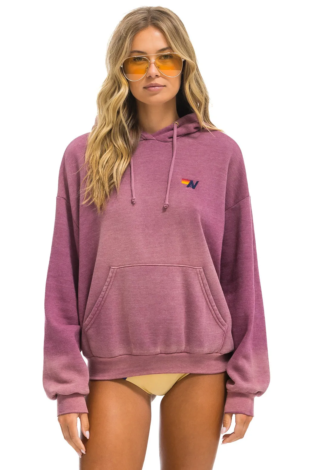 ESSENTIAL RELAXED PULLOVER HOODIE - FADED BERRY sold by Aviator Nation product image thumbnail 3