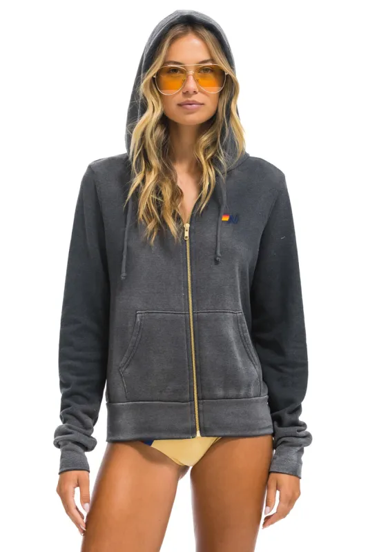ESSENTIAL ZIP HOODIE - FADED SMOKE sold by Aviator Nation