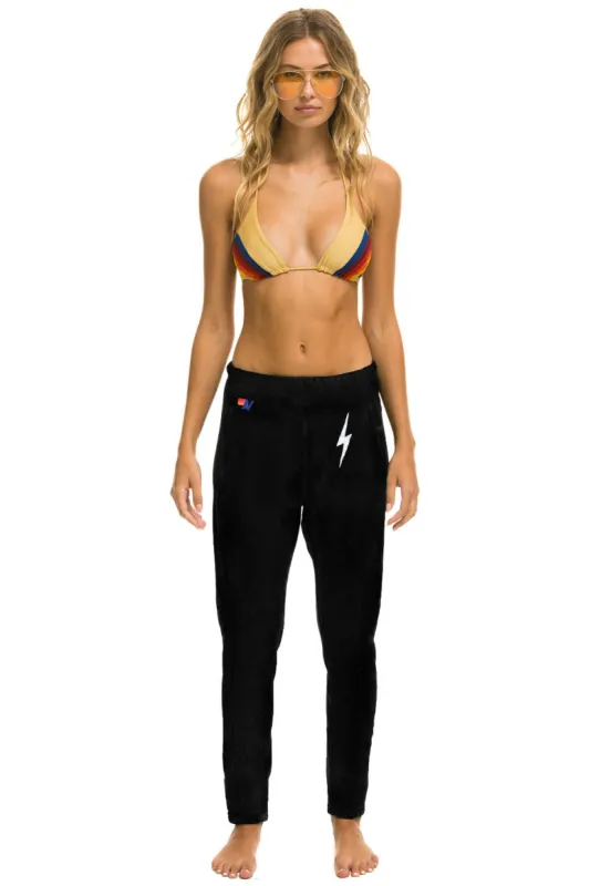 BOLT STITCH JOGGER SWEATPANTS - BLACK // WHITE sold by Aviator Nation