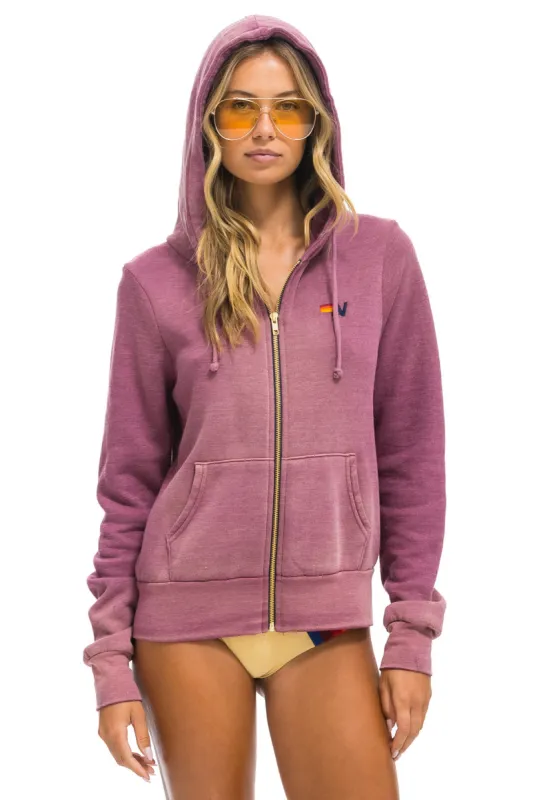 ESSENTIAL ZIP HOODIE - FADED BERRY sold by Aviator Nation