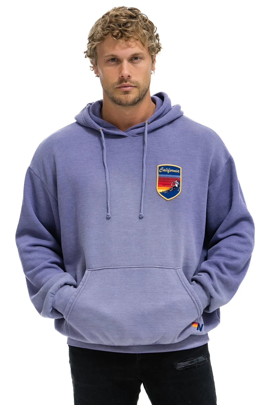 CALIFORNIA SKIER PATCH PULLOVER RELAXED HOODIE - FADED GRAPE sold by Aviator Nation product image thumbnail 4