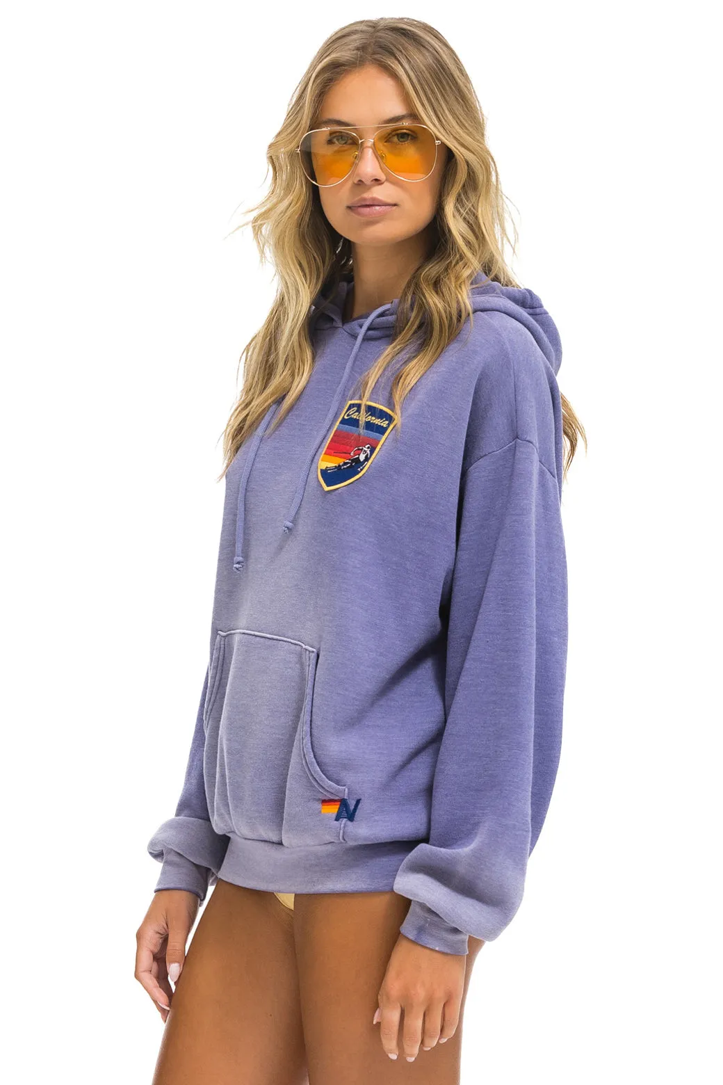 CALIFORNIA SKIER PATCH PULLOVER RELAXED HOODIE - FADED GRAPE sold by Aviator Nation product image thumbnail 5