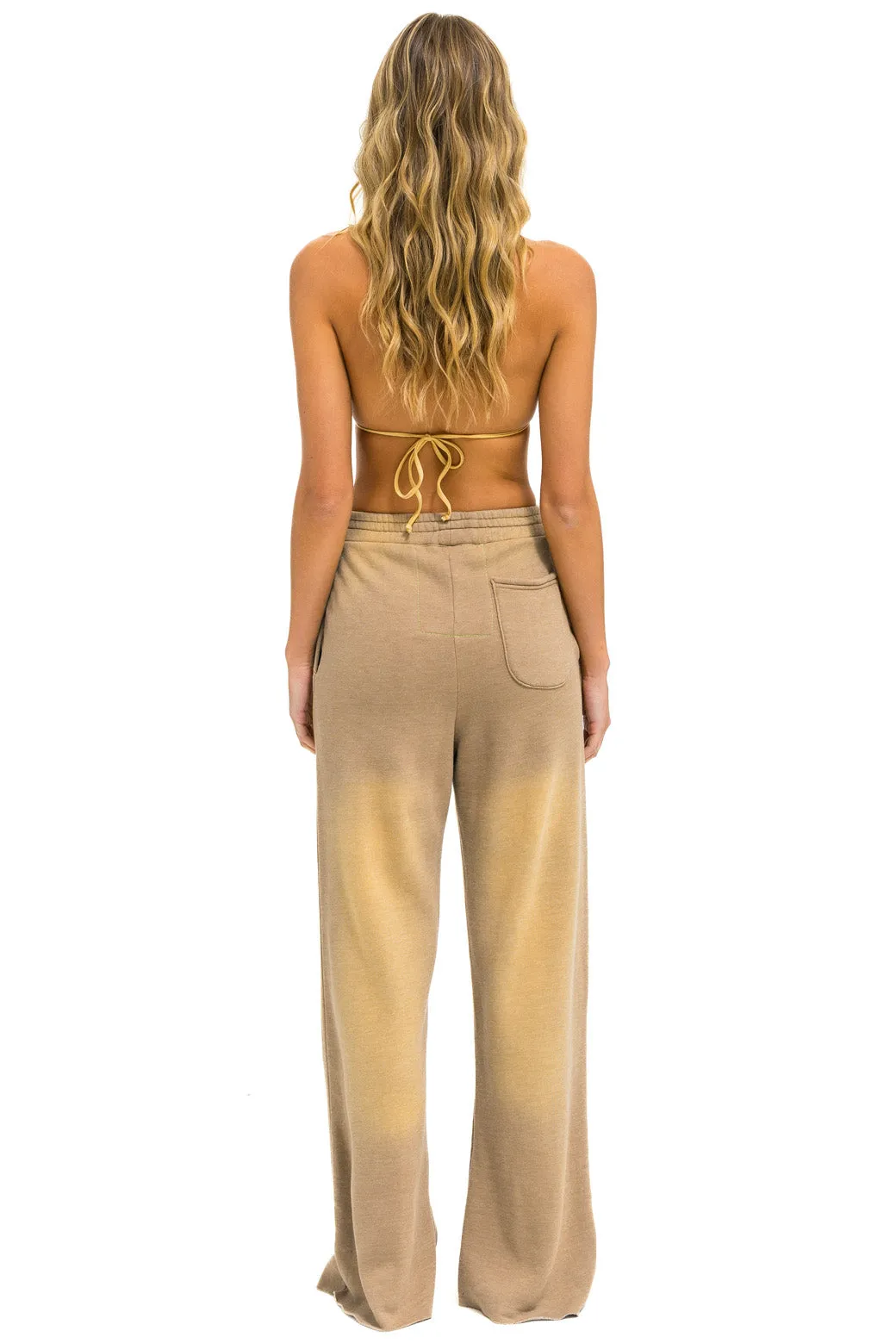 ESSENTIAL WIDE LEG POCKET SWEATPANTS - FADED TAN sold by Aviator Nation product image thumbnail 3