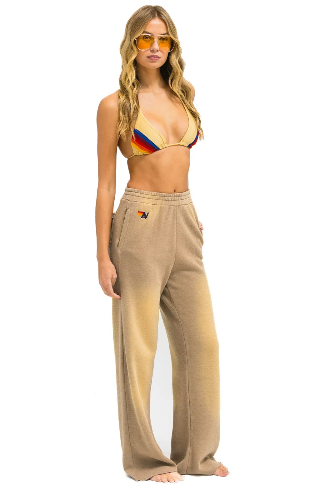 ESSENTIAL WIDE LEG POCKET SWEATPANTS - FADED TAN sold by Aviator Nation product image thumbnail 2