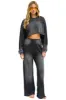 ESSENTIAL WIDE LEG POCKET SWEATPANTS - FADED SMOKE sold by Aviator Nation