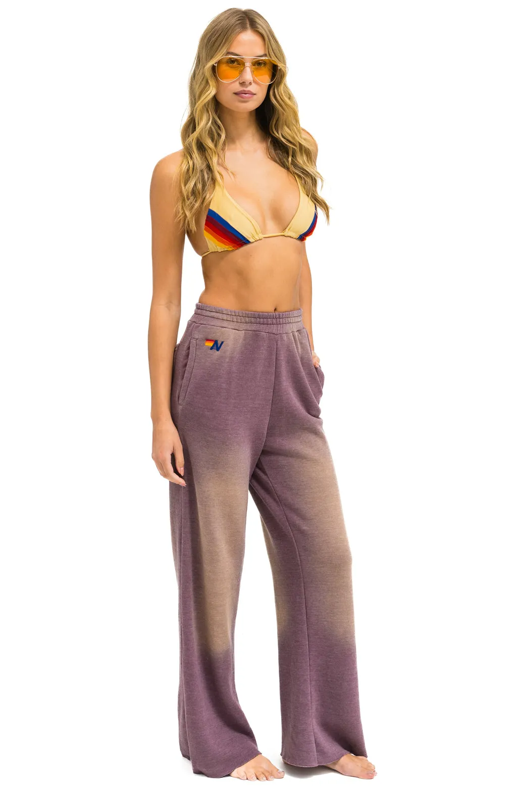 ESSENTIAL WIDE LEG POCKET SWEATPANTS - FADED MOCHA sold by Aviator Nation product image thumbnail 2