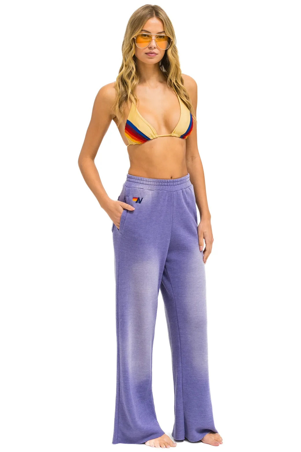ESSENTIAL WIDE LEG POCKET SWEATPANTS - FADED GRAPE sold by Aviator Nation product image thumbnail 3
