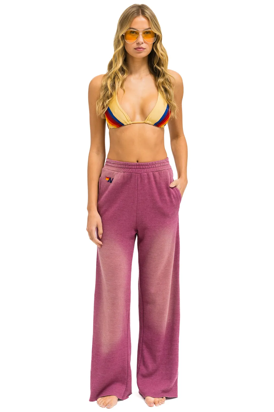 ESSENTIAL WIDE LEG POCKET SWEATPANTS - FADED BERRY sold by Aviator Nation product image thumbnail 3