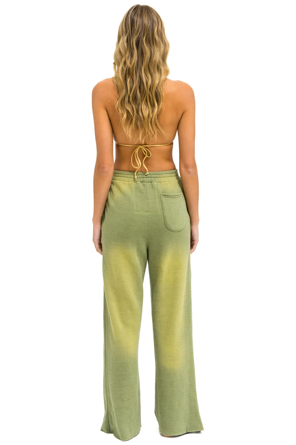 ESSENTIAL WIDE LEG POCKET SWEATPANTS - FADED ARMY sold by Aviator Nation product image thumbnail 4