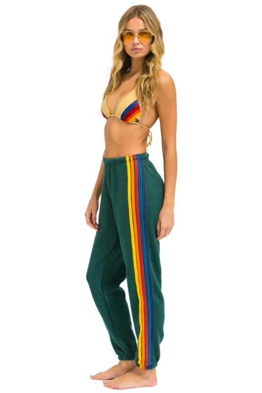 5 STRIPE SWEATPANTS - FOREST sold by Aviator Nation