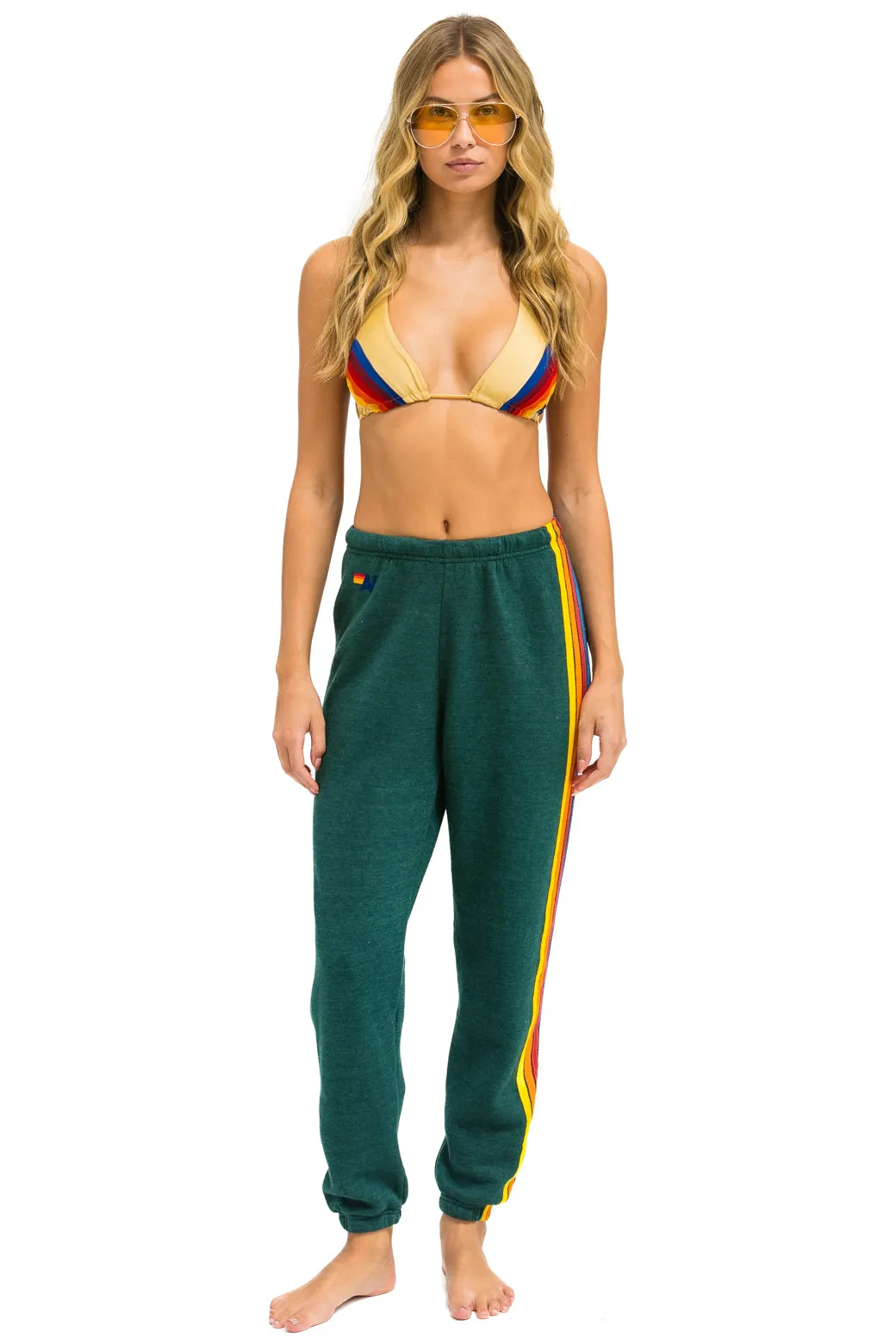 5 STRIPE SWEATPANTS - FOREST sold by Aviator Nation product image thumbnail 2