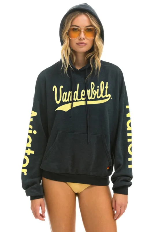 VANDERBILT LOGO PULLOVER HOODIE RELAXED - BLACK sold by Aviator Nation