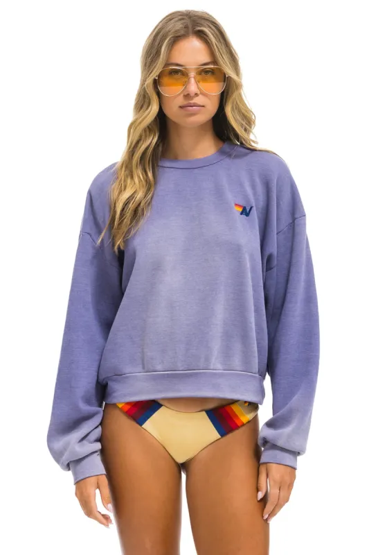 ESSENTIAL RELAXED CREW SWEATSHIRT - FADED GRAPE sold by Aviator Nation