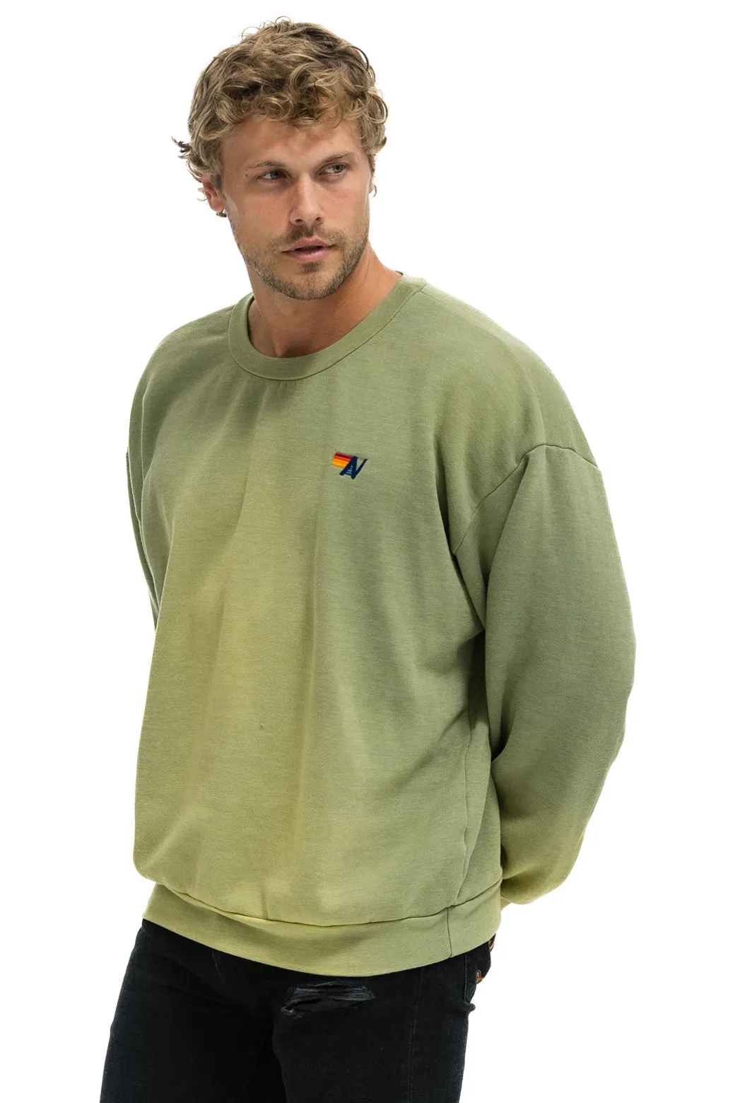 ESSENTIAL RELAXED CREW SWEATSHIRT - FADED ARMY sold by Aviator Nation product image thumbnail 4