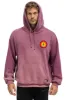 BOLT BULLSEYE PATCH PULLOVER RELAXED HOODIE - FADED BERRY sold by Aviator Nation