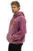 BOLT BULLSEYE PATCH PULLOVER RELAXED HOODIE - FADED BERRY sold by Aviator Nation